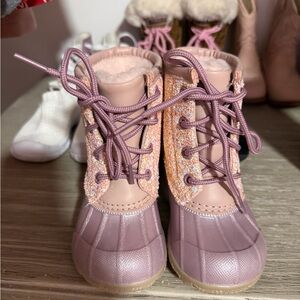 Sparkly Pink Kids Boots